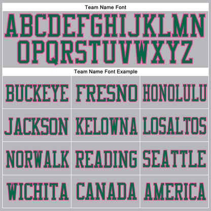 Custom Gray Kelly Green-Pink Mesh Authentic Football Jersey - Sky-Custom