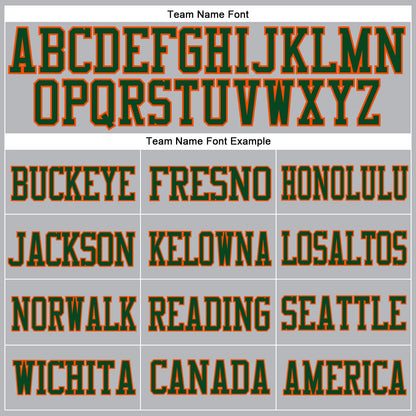 Custom Gray Green-Orange Mesh Authentic Football Jersey - Sky-Custom