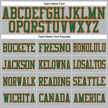 Custom Gray Kelly Green-Orange Mesh Authentic Football Jersey - Sky-Custom