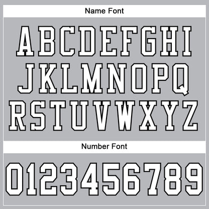 Custom Gray White-Black Mesh Authentic Football Jersey - Sky-Custom