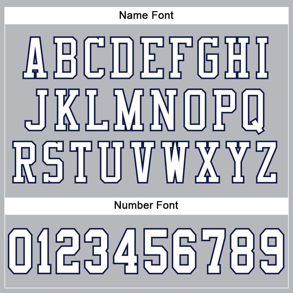 Custom Gray White-Navy Mesh Authentic Football Jersey - Sky-Custom