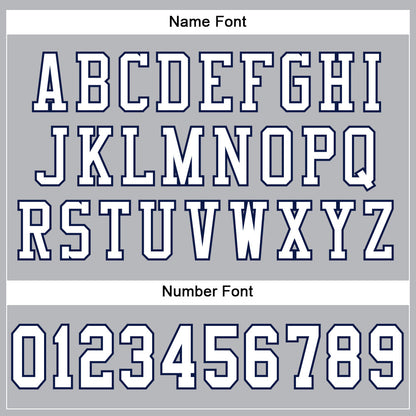 Custom Gray White-Navy Mesh Authentic Football Jersey - Sky-Custom