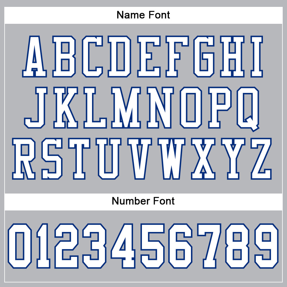 Custom Gray White-Royal Mesh Authentic Football Jersey - Sky-Custom