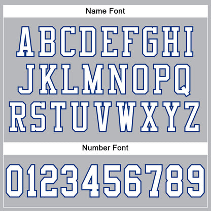 Custom Gray White-Royal Mesh Authentic Football Jersey - Sky-Custom