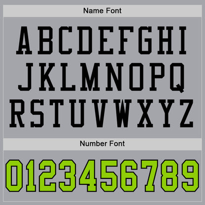 Custom Gray Neon Green-Black Mesh Authentic Football Jersey - Sky-Custom