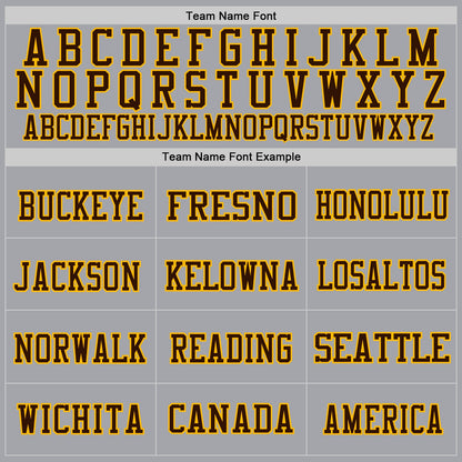 Custom Gray Brown-Gold Mesh Authentic Football Jersey - Sky-Custom