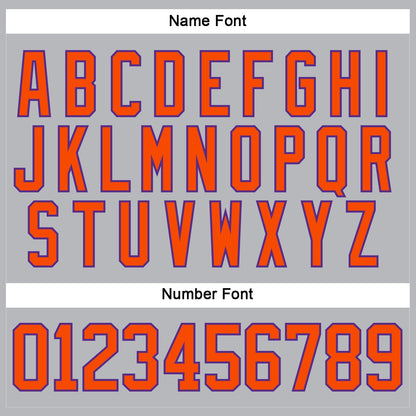 Custom Gray Orange-Purple Hockey Lace Neck Jersey - Sky-Custom