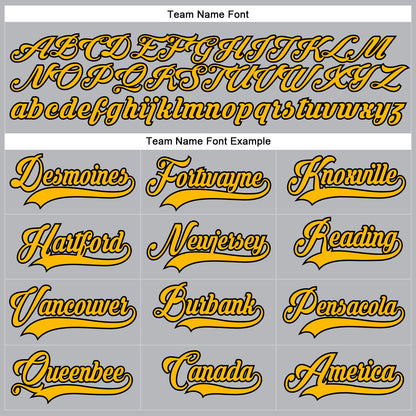 Custom Gray Gold-Black Hockey Lace Neck Jersey - Sky-Custom