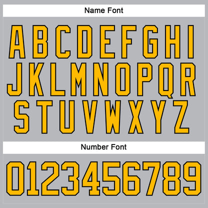 Custom Gray Gold-Black Hockey Lace Neck Jersey - Sky-Custom