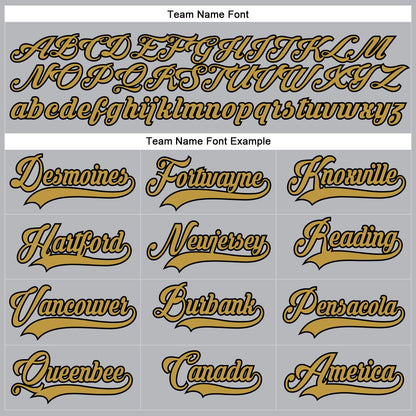 Custom Gray Old Gold-Black Hockey Lace Neck Jersey - Sky-Custom