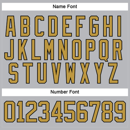 Custom Gray Old Gold-Black Hockey Lace Neck Jersey - Sky-Custom
