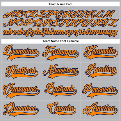 Custom Gray Bay Orange-Navy Hockey Lace Neck Jersey - Sky-Custom