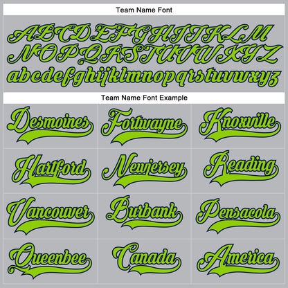 Custom Gray Neon Green-Navy Hockey Lace Neck Jersey - Sky-Custom