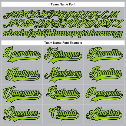 Custom Gray Neon Green-Black Hockey Lace Neck Jersey - Sky-Custom