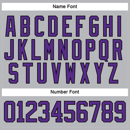 Custom Gray Purple-Black Hockey Lace Neck Jersey - Sky-Custom