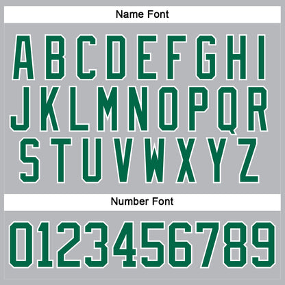 Custom Gray Kelly Green-White Hockey Lace Neck Jersey - Sky-Custom