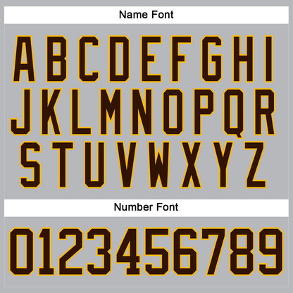 Custom Gray Brown-Gold Hockey Lace Neck Jersey - Sky-Custom