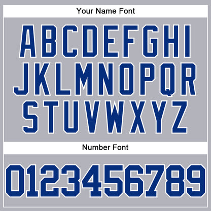 Custom Gray Royal-White Authentic Baseball Jersey - Sky-Custom