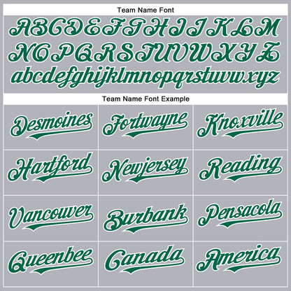 Custom Gray Kelly Green-White Authentic Baseball Jersey - Sky-Custom