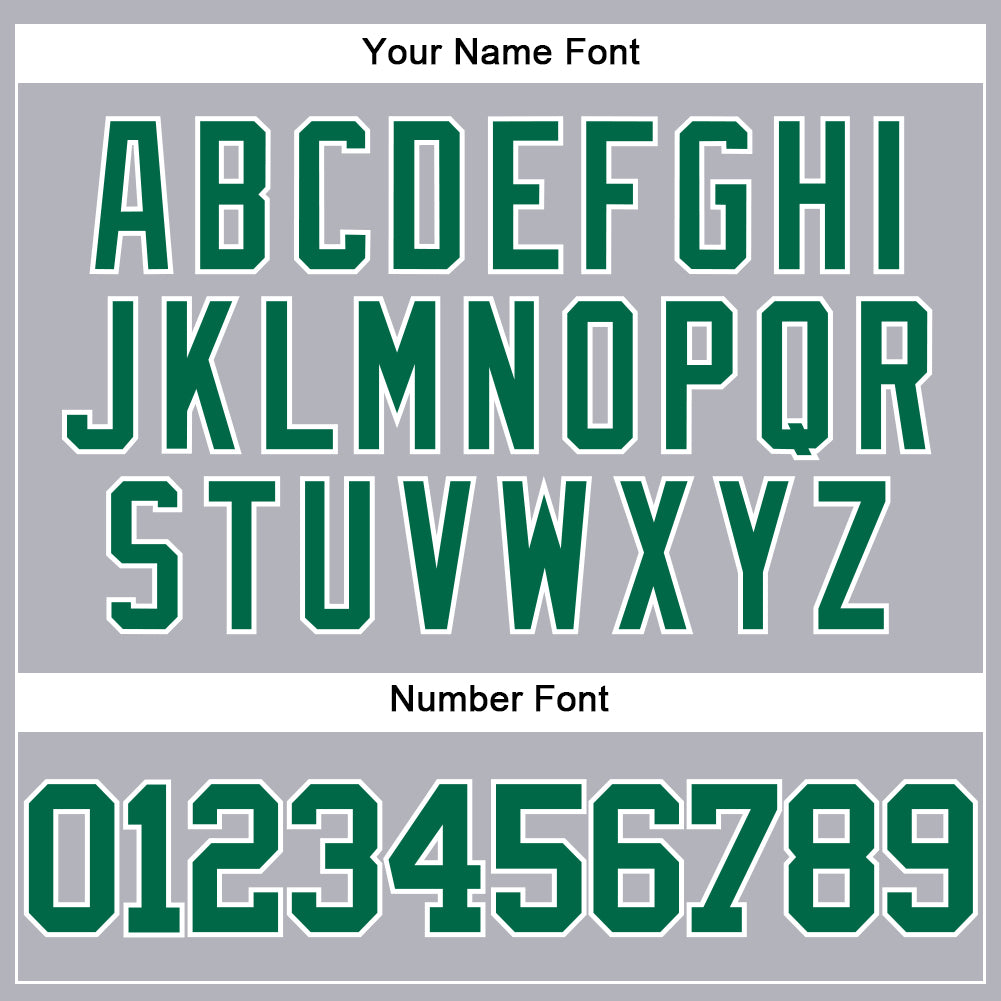 Custom Gray Kelly Green-White Authentic Baseball Jersey - Sky-Custom