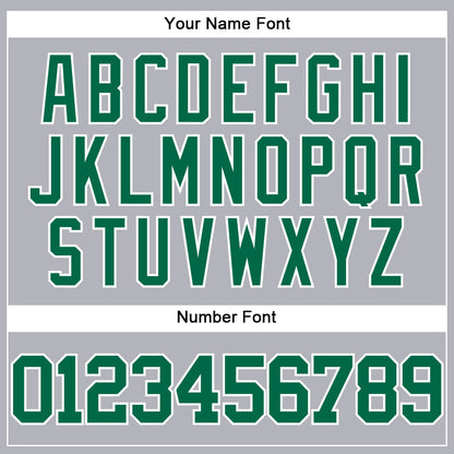 Custom Gray Kelly Green-White Authentic Baseball Jersey - Sky-Custom