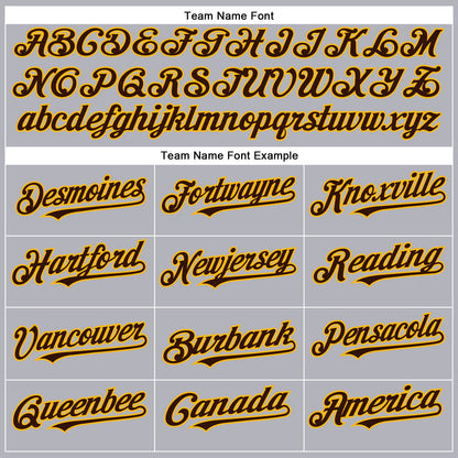 Custom Gray Brown-Gold Authentic Baseball Jersey - Sky-Custom