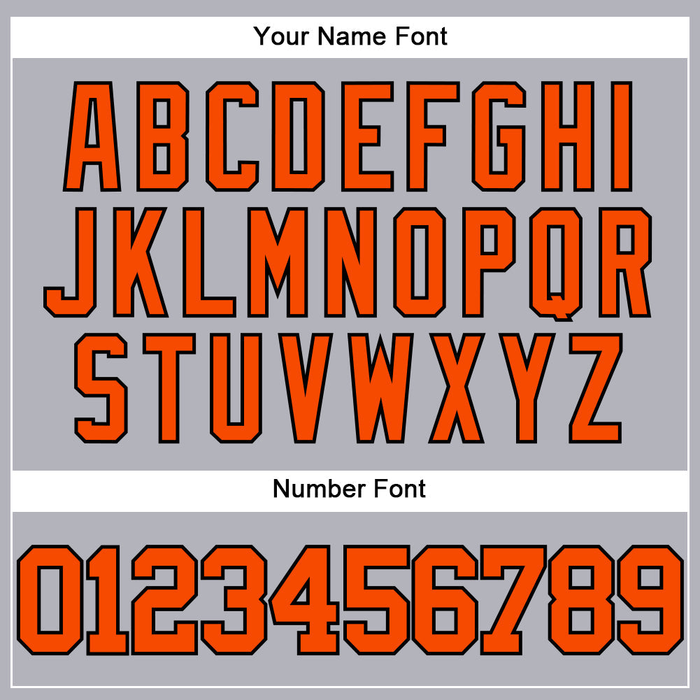 Custom Gray Orange-Black Authentic Baseball Jersey - Sky-Custom