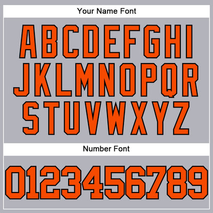 Custom Gray Orange-Black Authentic Baseball Jersey - Sky-Custom