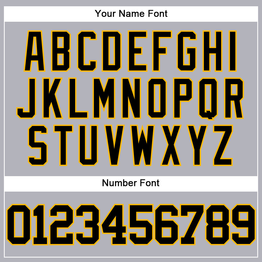 Custom Gray Black-Gold Authentic Baseball Jersey - Sky-Custom