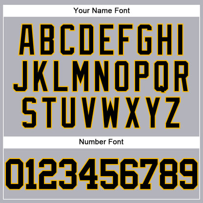 Custom Gray Black-Gold Authentic Baseball Jersey - Sky-Custom