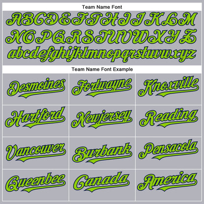 Custom Gray Neon Green-Navy Authentic Baseball Jersey - Sky-Custom