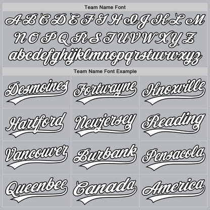 Custom Gray White-Black Authentic Throwback Baseball Jersey - Sky-Custom