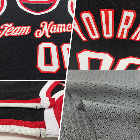 Custom Gray Black-Gold Authentic Throwback Basketball Jersey - Sky-Custom