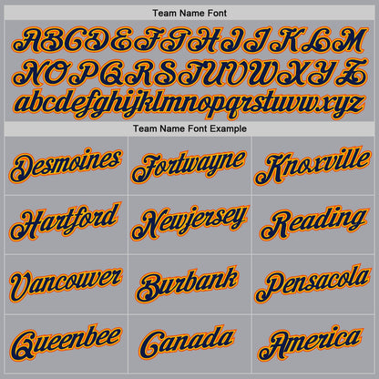 Custom Gray Navy Gold-Orange Authentic Throwback Basketball Jersey - Sky-Custom