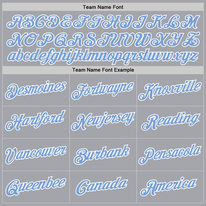 Custom Gray Light Blue-White Authentic Throwback Basketball Jersey - Sky-Custom