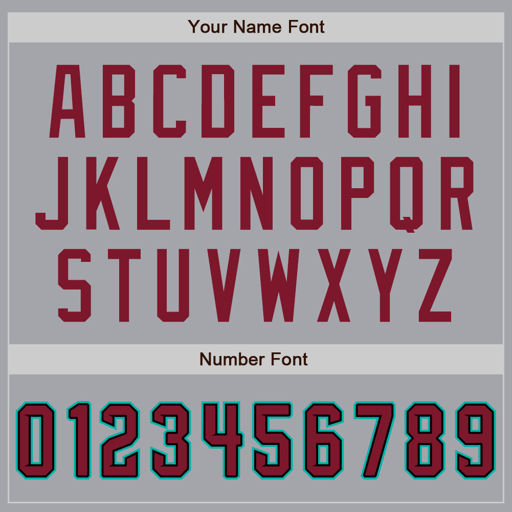 Custom Gray Crimson Black-Aqua Authentic Baseball Jersey - Sky-Custom
