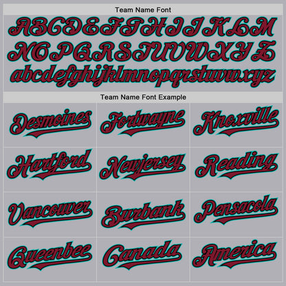 Custom Gray Crimson Black-Aqua Mesh Authentic Throwback Baseball Jersey - Sky-Custom