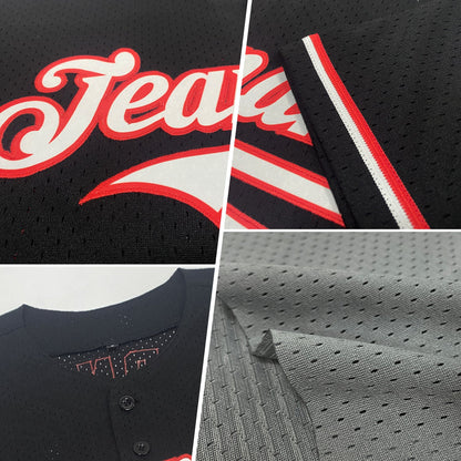 Custom Gray Kelly Green-Black Mesh Authentic Throwback Baseball Jersey - Sky-Custom