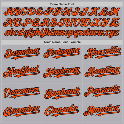 Custom Gray Orange-Black Mesh Authentic Throwback Baseball Jersey - Sky-Custom