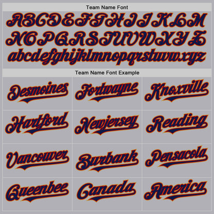 Custom Gray Navy Red-Old Gold Mesh Authentic Throwback Baseball Jersey - Sky-Custom