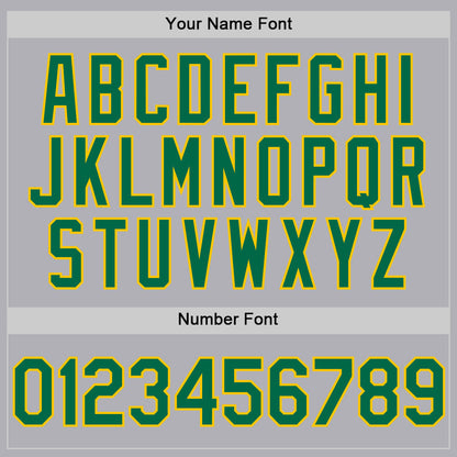Custom Gray Kelly Green-Yellow Mesh Authentic Throwback Baseball Jersey - Sky-Custom