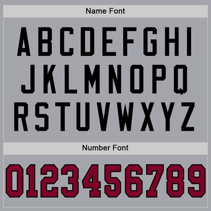 Custom Gray Maroon-Black Mesh Authentic Throwback Football Jersey - Sky-Custom