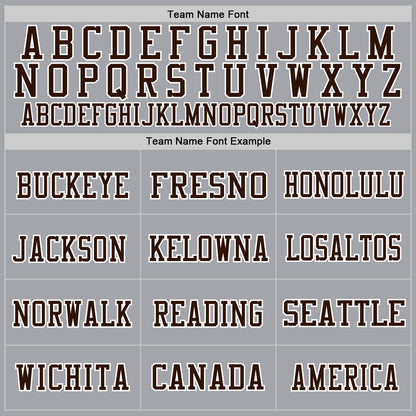 Custom Gray Brown-White Mesh Authentic Throwback Football Jersey - Sky-Custom