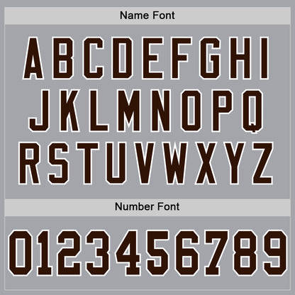 Custom Gray Brown-White Mesh Authentic Throwback Football Jersey - Sky-Custom