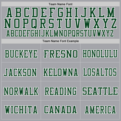 Custom Gray Green-White Mesh Authentic Throwback Football Jersey - Sky-Custom