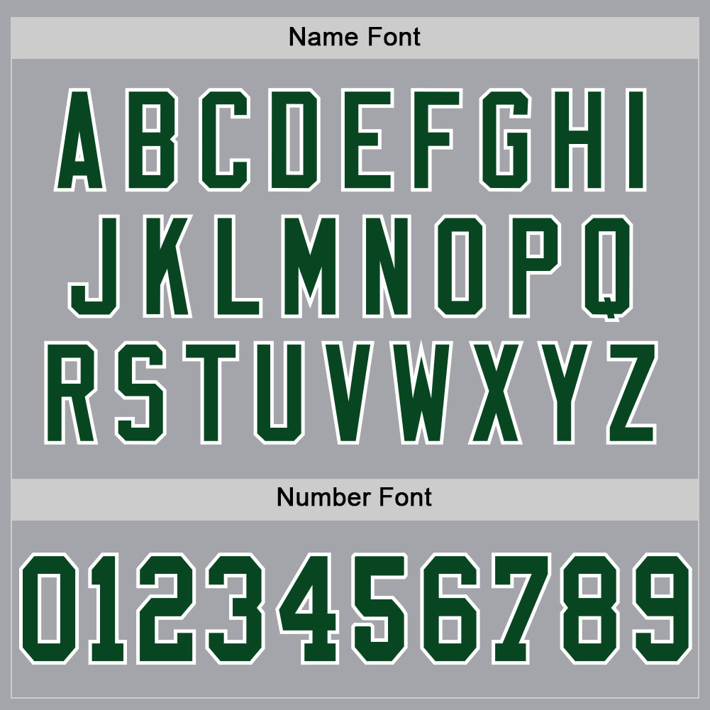 Custom Gray Green-White Mesh Authentic Throwback Football Jersey - Sky-Custom