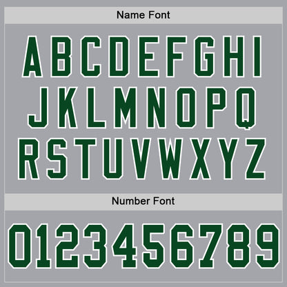 Custom Gray Green-White Mesh Authentic Throwback Football Jersey - Sky-Custom