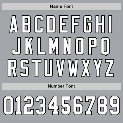 Custom Gray White-Black Mesh Authentic Throwback Football Jersey - Sky-Custom