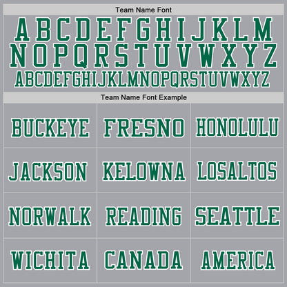 Custom Gray Kelly Green-White Mesh Authentic Throwback Football Jersey - Sky-Custom