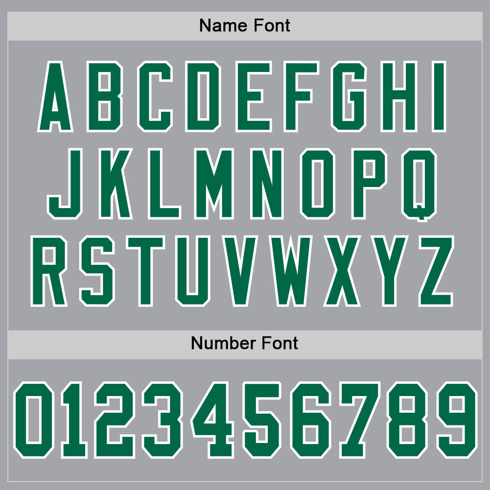 Custom Gray Kelly Green-White Mesh Authentic Throwback Football Jersey - Sky-Custom